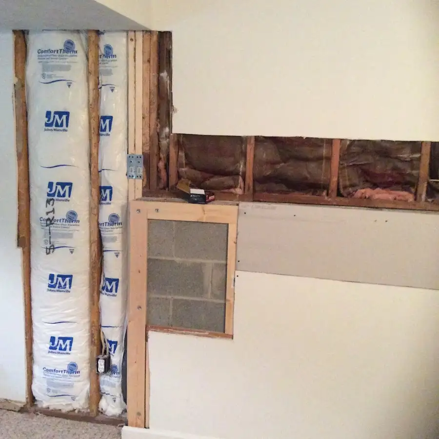 Wall insulation replacement during Contents Cleaning & Restoration in Carolina Beach